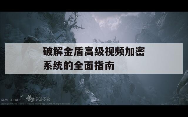 破解金盾高级视频加密系统的全面指南