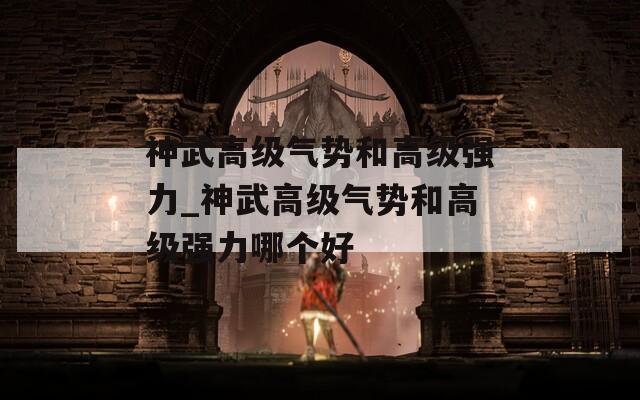 神武高级气势和高级强力_神武高级气势和高级强力哪个好
