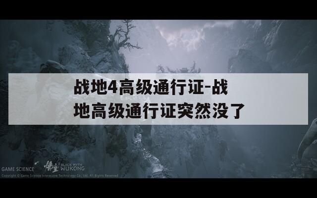 战地4高级通行证-战地高级通行证突然没了